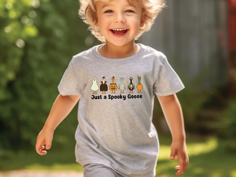 Halloween Spooky Goose Kids shirt, Funny Goose Tshirt, Fall Toddler Sweatshirt, Cute Fall Baby Shower, Cute Goose Baby Onesie®, Ghost Pumpkin Toddler Gift, Boo Halloween Shirt, Spooky Season Tshirt, Retro Halloween Tee, Vintage Halloween, Trick or Treat, Autumn Spooky Vibes, Just a Spooky Goose Funny Toddler T-Shirt
