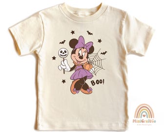 Disney Halloween Toddler Girl Shirt, Minnie Mouse Boo Spooky Kids Tee, Disneyland Spooky T-Shirt, Toddler Gifts