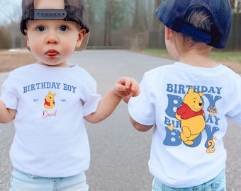 Disney Winnie The Pooh Family Shirts, Custom Piglet Kids Gift, Birthday Boy Toddler Sweatshirt, Disneyland Group Vacation Tees, Teddy Bear