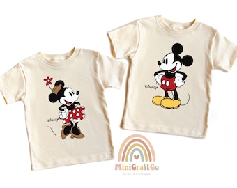 Retro Mickey Mouse Kids Shirt, Vintage Minnie Mouse T Shirt, Disney Family Vacation Tee, Disneyland Classic Minnie Mouse Pose Toddler Shirt,