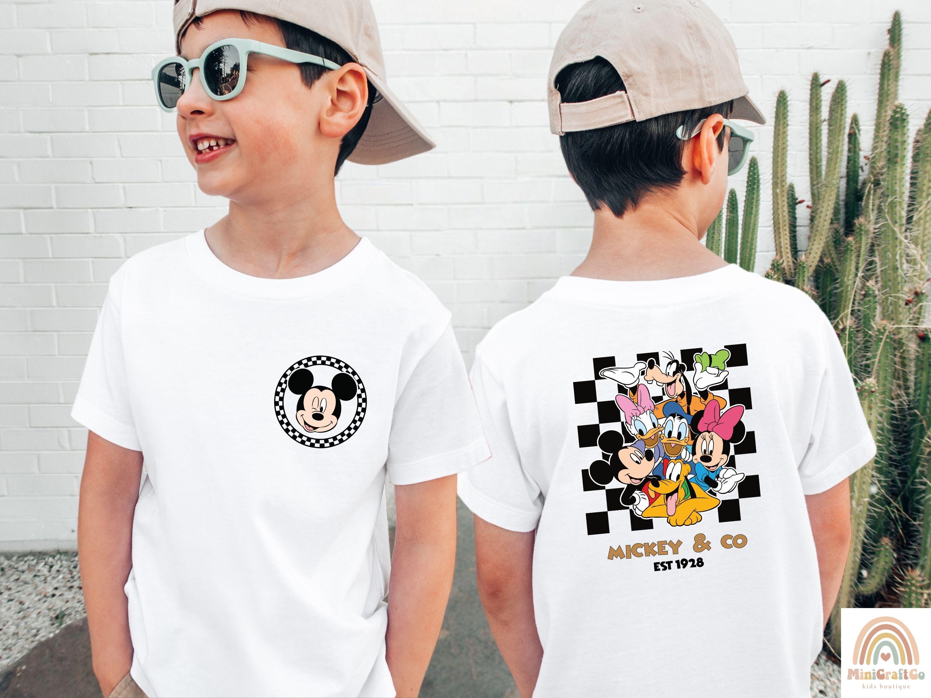 Mickey Mouse Friends Maglietta Unisex Per Bambini, Cotone Ringspun, Antracite, Taglia 12-13 Anni