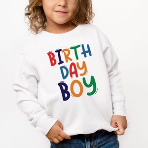 Personalized Name Birthday Boy Toddler Sweatshirt, Custom Birthday Boy Gift, Customized Gift for Birthday Party, 2nd 5st Birthday Boy Crewneck, 2T 3T 4T 5T Sweatshirts, Gift For Kids