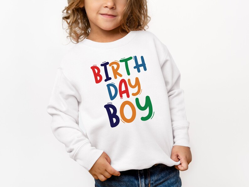 Personalized Name Birthday Boy Toddler Sweatshirt, Custom Birthday Boy Gift, Customized Gift for Birthday Party, 2nd 5st Birthday Boy Crewneck, 2T 3T 4T 5T Sweatshirts, Gift For Kids