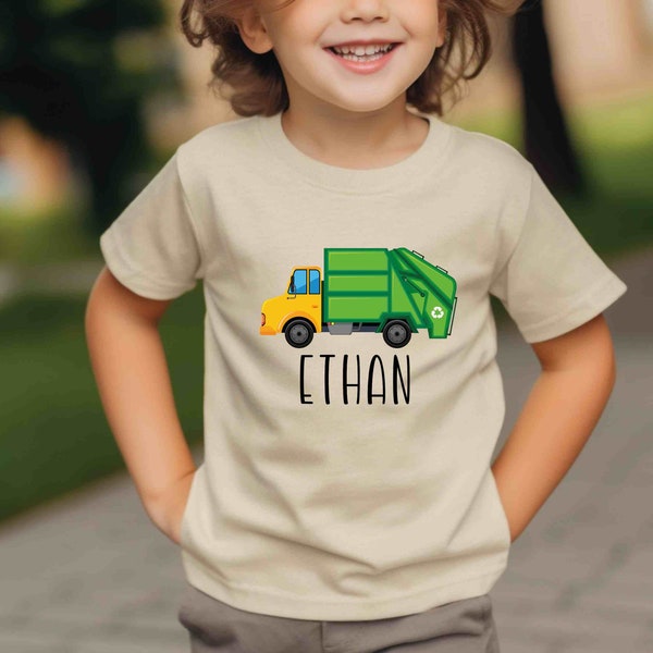 Garbage Truck Toddler Shirt, Custom Trash Truck Kid Name Shirt, Garbage Day Tee, Kids Garbage Truck Tee, Trash Day Tee, Recycle Trucks Shirt