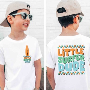 Little Surfer Dude Shirt, Surfer Toddler Youth Shirt, Surfing Lover Shirt, Surfer Kids Shirt, Retro Surfing Shirt for Boys, Funny Beach Tee