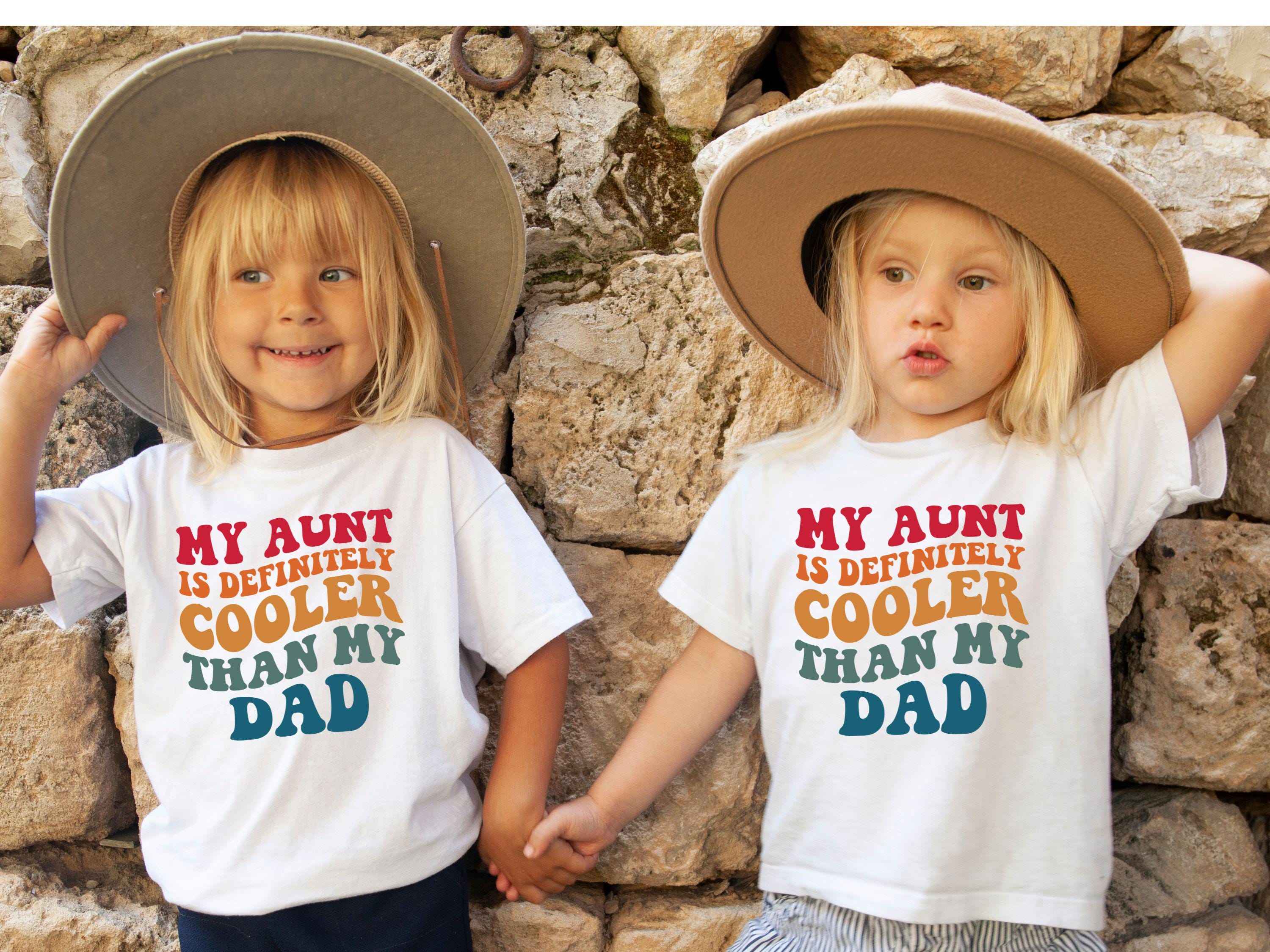 My Aunt Is Definitely Cooler Than My Dad T – Funny Baby Bodysuit From Aunt Cute Infant One Piece Gift For Boys Or Girls Gray Style 9months