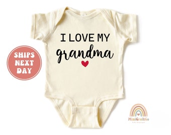 I Love My Grandma Shirt: Custom Toddler/Baby Grandchild Gift