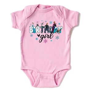 Custom Frozen Birthday Baby Onesie®, Disney Princess Elsa Birthday Gift, Anna Kids Tee, Disneyland Toddler Trip Tshirt, Toddler Sweatshirt, Birthday Girl Gift, Frozen Birthday Gift Shirt Personalized Girl Birthday Tee, Custom Name Age Shirt, Princess Birthday Outfit, Winter Birthday Party
