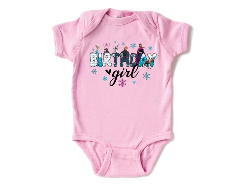 Custom Frozen Birthday Baby Onesie®, Disney Princess Elsa Birthday Gift, Anna Kids Tee, Disneyland Toddler Trip Tshirt, Toddler Sweatshirt, Birthday Girl Gift, Frozen Birthday Gift Shirt Personalized Girl Birthday Tee, Custom Name Age Shirt, Princess Birthday Outfit, Winter Birthday Party