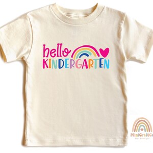 Hello Kindergarten Girl Shirt, First Day of School T shirt, Back To School Gifts, 1st Grade Tee, Kindergarten Student Shirt, Class of 2025