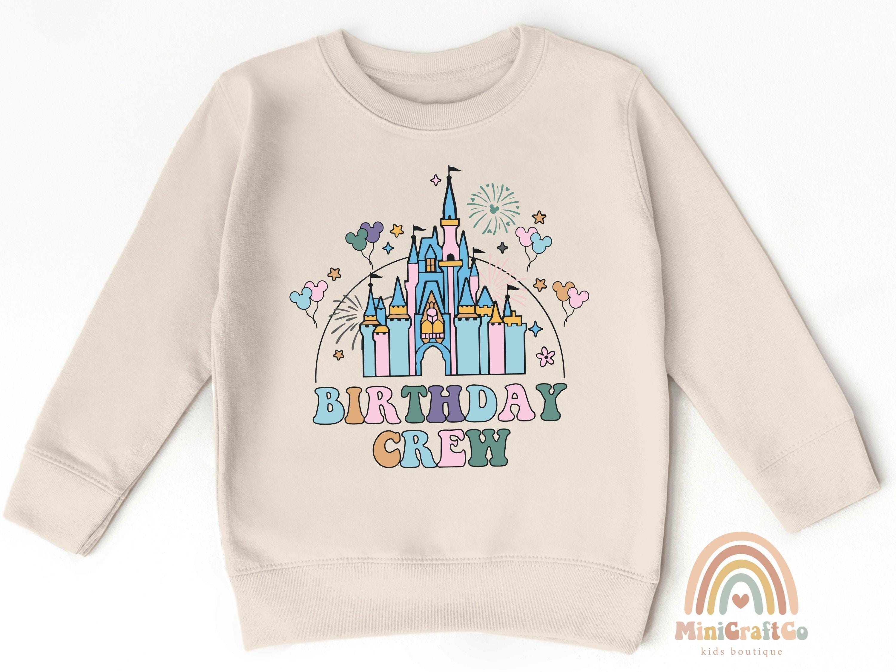 Disney Birthday Girl Toddler Sweatshirt, Birthday Gifts For Kids, Disney Princess Castle Sweater, Disneyworld Birthday Celebration 2T 3T 4T