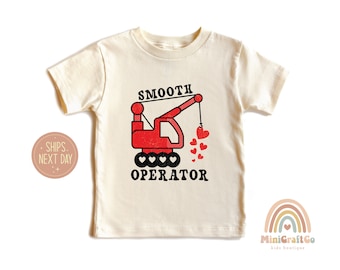 Valentines Shirt for Toddler Boy, Toddler Boy Gifts, Kids Valentines Day Construction Tee, Baby Boy Valentine Bodysuit, First Valentines Day