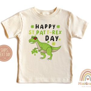 Funny Dino Patricks Day Baby Shirt,St Patricks Trex T-Shirt, St.Patricks Toddler Shirt, Funny Patt-Rex Boy Shirt, Patricks Day Baby Bodysuit