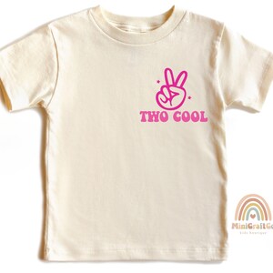 Two Cool Birthday Girl Shirt, Toddler Girl Gift, 2nd Birthday Girl Gift, Retro Groovy Birthday Girl Outfit, Two Year Old, Toddler Girl Party Outfit, Cute Retro Birthday T-Shirt for Kids, Fun Retro Birthday Shirt, 2nd Birthday Party Outfit for Girls