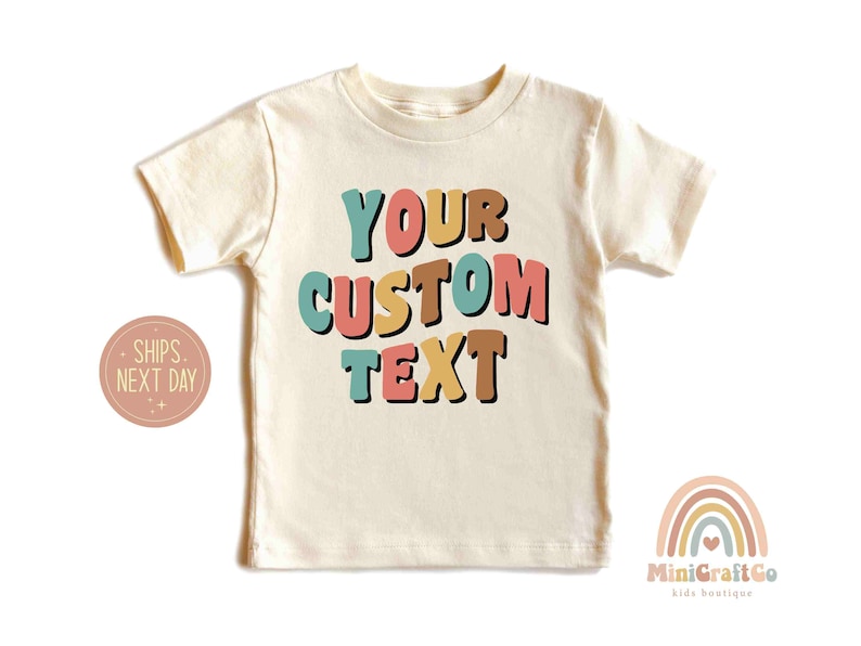 Custom Text Kids Shirt, Your Custom Text Here, Custom Shirt, Kids Custom Shirt, Personalized Shirt, Soft Custom Baby T-shirt, Boy Custom Tee image 1