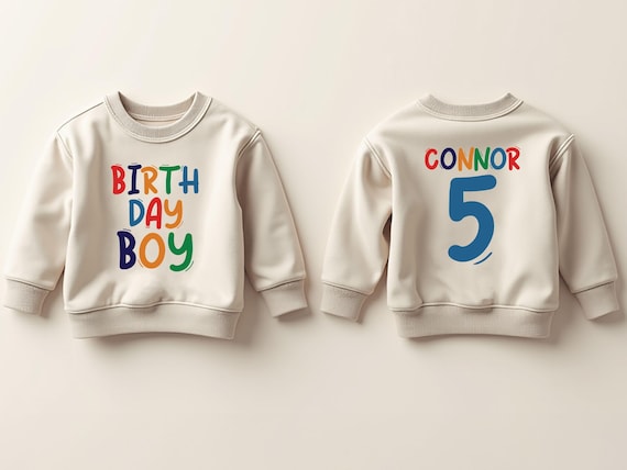 Custom Name Birthday Boy Sweatshirt: Personalized Toddler Gift
