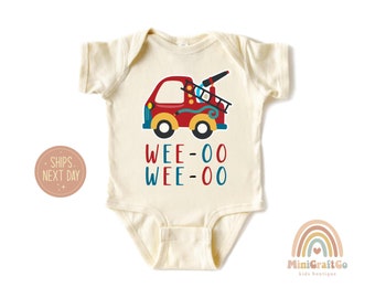 Firetruck Birthday Shirt: 100% Cotton Firefighter Tee