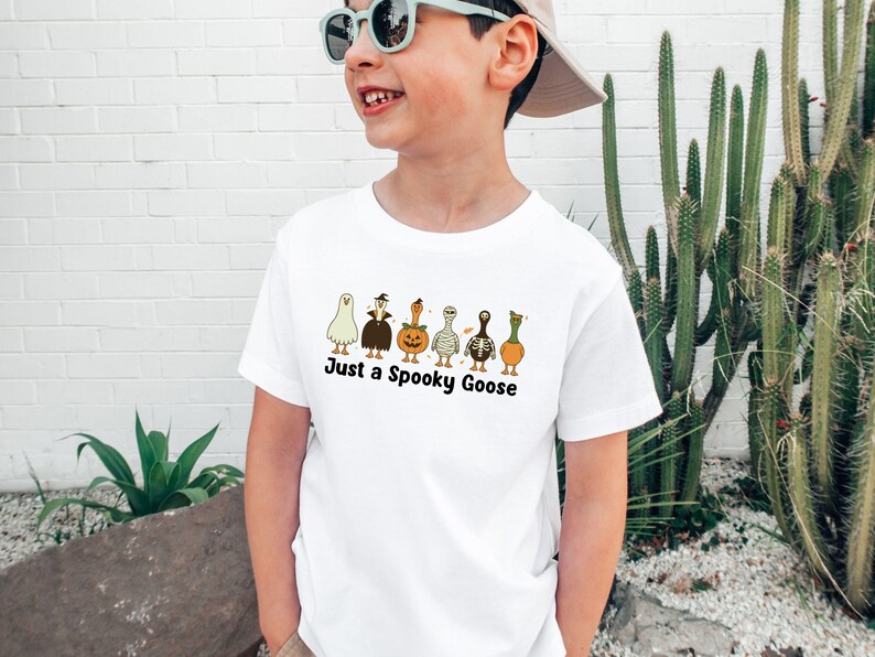 Halloween Spooky Goose Boy shirt, Funny Goose Tshirt, Fall Toddler Sweatshirt, Cute Fall Baby Shower, Cute Goose Baby Onesie®, Ghost Pumpkin Toddler Gift, Boo Halloween Shirt, Spooky Season Tshirt, Retro Halloween Tee, Vintage Halloween, Trick or Treat, Autumn Spooky Vibes, Just a Spooky Goose Funny Toddler T-Shirt