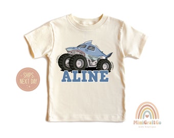 Monster Truck Shirt, Custom Name Shirt, Tractor Kids Shirt, Toddler Car Shirt, Tractor Lover Shirt, Custom Onesie®, Offroad Kids Shirt