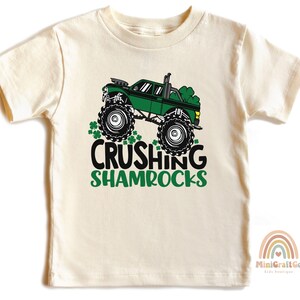 Crushing Shamrocks Kids Shirt, St Patricks Day Gift, Lucky Dude Toddler Sweatshirt, Retro Boys Saint Patrick&#39;s Day Crew Neck, Irish Gifts