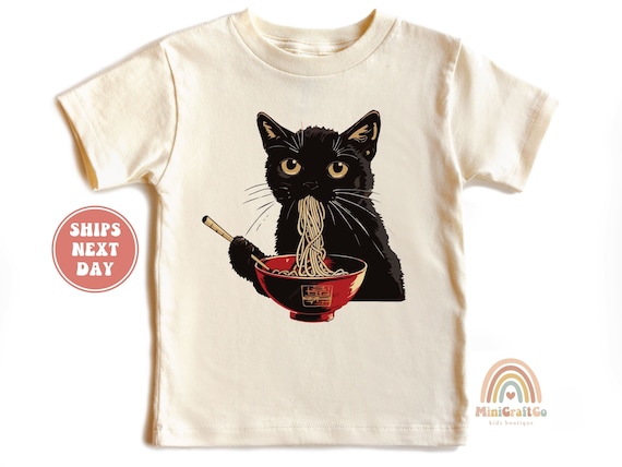 Ramen Cat T-Shirt: Cute Noodle Design, Cat Lover Gift