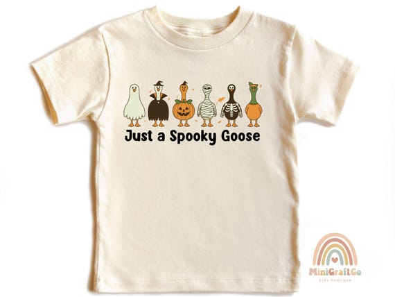 Halloween Spooky Goose Kids shirt, Funny Goose Tshirt Gift, Boo Toddler Sweatshirt, Fall Baby Shower, Ghost Pumpkin Tee, Autumn Spooky Vibes
