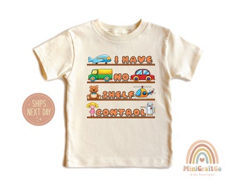I Have No Shelf Control Shirt: Book Lover Kids Toddler Shirt