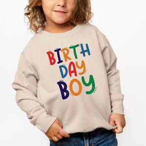 Personalized Name Birthday Boy Toddler Sweatshirt, Custom Birthday Boy Gift, Customized Gift for Birthday Party, 2nd 5st Birthday Boy Crewneck, 2T 3T 4T 5T Sweatshirts, Gift For Kids