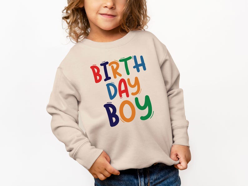 Personalized Name Birthday Boy Toddler Sweatshirt, Custom Birthday Boy Gift, Customized Gift for Birthday Party, 2nd 5st Birthday Boy Crewneck, 2T 3T 4T 5T Sweatshirts, Gift For Kids