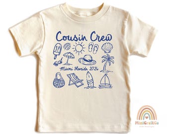 Custom Summer Beach Kids Shirt, Cousin Crew Toddler Gift, Matching Family Reunion Vocation Tee, Summer Vibes Onesie®, South Parada Island