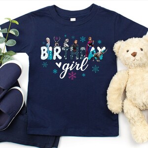 Custom Frozen Birthday Girl Shirt, Disney Princess Elsa Birthday Gift, Anna Kids Tee, Disneyland Toddler Trip Tshirt, Toddler Sweatshirt, Birthday Girl Gift, Frozen Birthday Gift Shirt Personalized Girl Birthday Tee, Custom Name Age Shirt, Princess Birthday Outfit, Winter Birthday Party