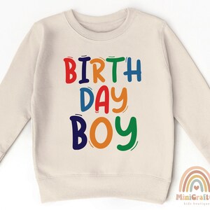 Personalized Name Birthday Boy Toddler Sweatshirt, Custom Birthday Boy Gift, Customized Gift for Birthday Party, 2nd 5st Birthday Boy Crewneck, 2T 3T 4T 5T Sweatshirts, Gift For Kids
