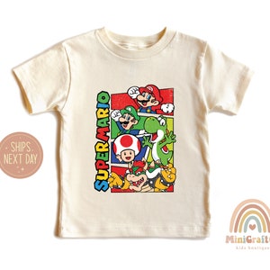 Kids Super Mario Shirt, Super Mario Birthday Shirt, Mario Youth Sweatshirt, Mario Baby Onesie®,  Mario and Friends Party Tee, Mario Onesie®