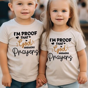 "I'm Proof God Answers Prayers" Baby Bodysuit - Organic Cotton Onesie For Infants 0-24 Months