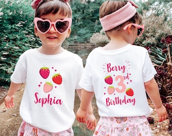 Custom Name Berry 1st Birthday Onesie: Strawberry Party Outfit