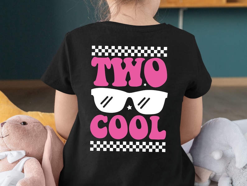Two Cool Birthday Girl Shirt, Toddler Girl Gift, 2nd Birthday Girl Gift, Retro Groovy Birthday Girl Outfit, Two Year Old, Toddler Girl Party Outfit, Cute Retro Birthday T-Shirt for Kids, Fun Retro Birthday Shirt, 2nd Birthday Party Outfit for Girls
