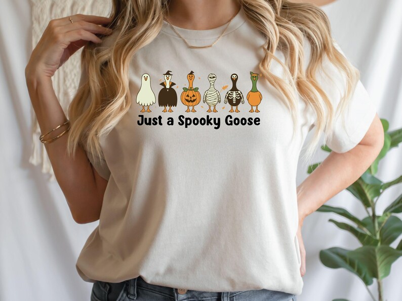 Halloween Spooky Goose Girl shirt, Funny Goose Tshirt, Fall Toddler Sweatshirt, Cute Fall Baby Shower, Cute Goose Baby Onesie®, Ghost Pumpkin Toddler Gift, Boo Halloween Shirt, Spooky Season Tshirt, Retro Halloween Tee, Vintage Halloween, Trick or Treat, Autumn Spooky Vibes, Just a Spooky Goose Funny Toddler T-Shirt