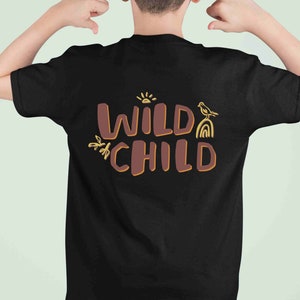 Wild Child Toddler Shirt - Boho Kids Shirt - Natural Toddle Tee, Birthday Gift for Kids,  Wild Baby Onesie®, Gift For Kids, Retro Kids Shirt