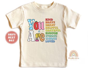 You Are Kind Shirt: Inspirational Kids Cotton T-Shirt