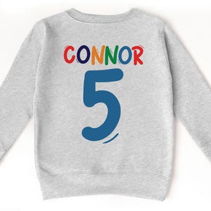 Personalized Name Birthday Boy Toddler Sweatshirt, Custom Birthday Boy Gift, Customized Gift for Birthday Party, 2nd 5st Birthday Boy Crewneck, 2T 3T 4T 5T Sweatshirts, Gift For Kids