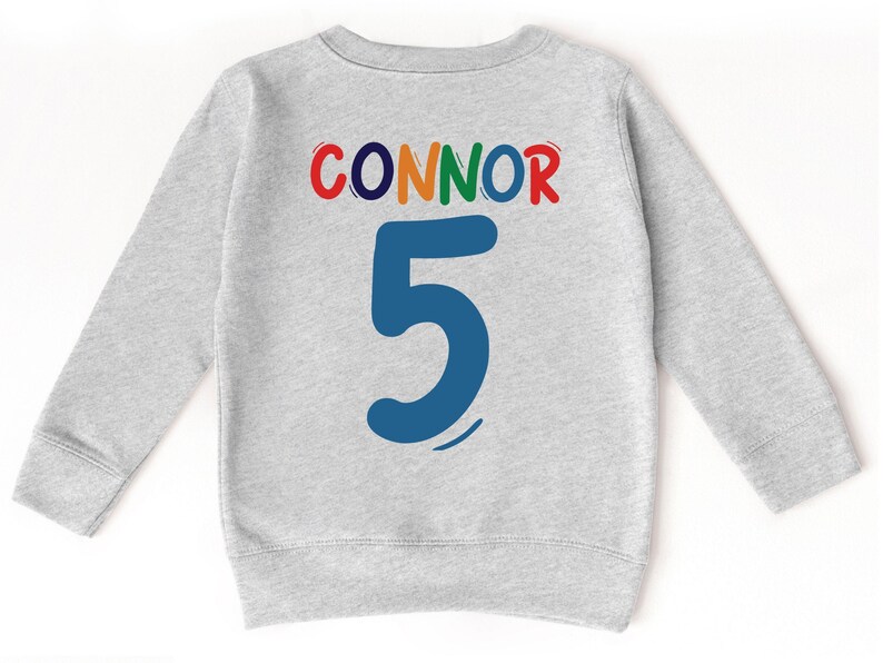 Personalized Name Birthday Boy Toddler Sweatshirt, Custom Birthday Boy Gift, Customized Gift for Birthday Party, 2nd 5st Birthday Boy Crewneck, 2T 3T 4T 5T Sweatshirts, Gift For Kids
