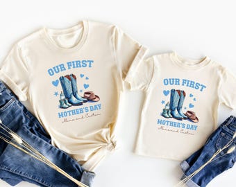 Our First Mother's Day Matching Shirts, Mommy and Me Shirt 2025, New Mommy Gift, Mother Son T-Shirts, Baby Boy Mama Mini Shirts, Mom and Son