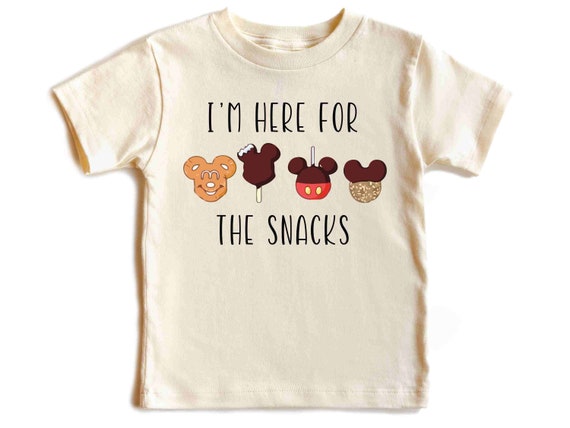 Disney Snacks Onesie, Here For The Snacks, Cotton Bodysuit