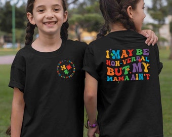 Autism Awareness Kids Shirt, Non-Verbal Mama Support Tee