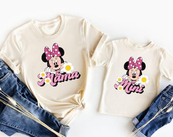 Minnie Mouse Mama And Mini Girl Shirt, Mothers Day Gift, Disney Mom and Daughter Matching Shirts, Mother's Day Shirts, Mommy and Me T-Shirt
