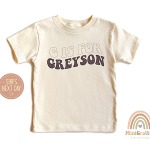 Personalized Gift Shirt, Custom School Shirt, Alphabet Name Shirt, Kids Name Shirt, Custom Name Shirt, First Day of Preschool Shirt