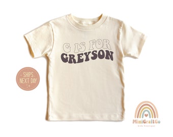 Personalized Alphabet Kid Shirt, Custom Cotton School Tee