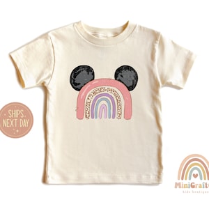 Mickey Ears Rainbow Shirt for Kids, Disney Toddler Tee, Mickey Ears Shirt, Disney Baby Girl T-Shirt, Disney Baby Onesie®, Disney Outfits