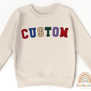Personalized Name Toddler Sweatshirt, Retro Toddler Gifts, Custom Kids Sweater, Birthday Boy Girl Crewneck, Vintage 2T 3T 4T 5T Sweatshirts