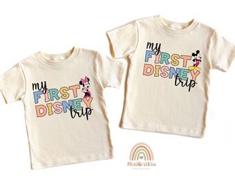 Disney First Trip Kids Shirt, My 1st Trip to Disney Kids Tee, Mickey Minnie Disney T-Shirt, Disney Trip Toddler Shirt, Baby Disneyworld